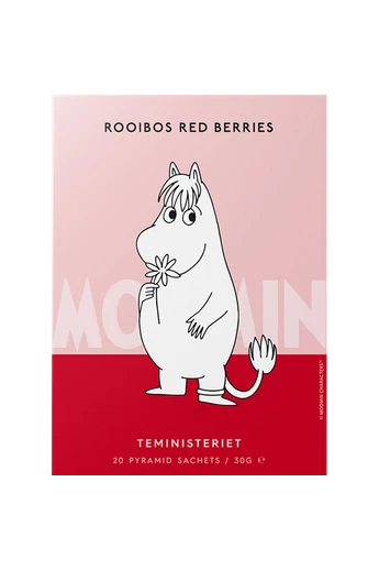 MOOMIN Rooibos Pirosbogyós tea -pyramis teafilter