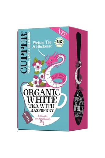 CUPPER Fehér tea Málna bio tea