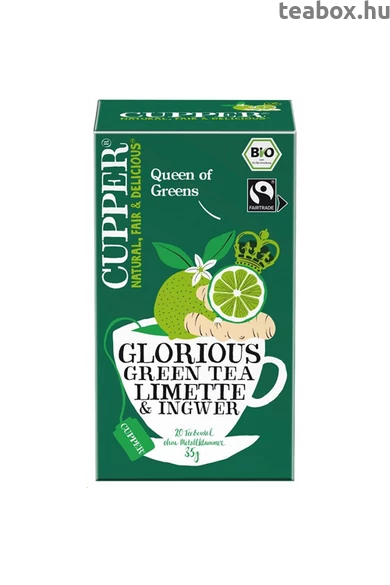 CUPPER Zöld bio tea Gömbér & Lime bio tea
