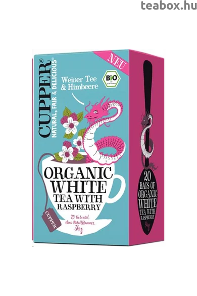 CUPPER Fehér tea Málna bio tea