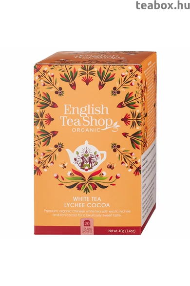 ETS 20 Fehér bio tea Licsivel és Kakaóbabbal