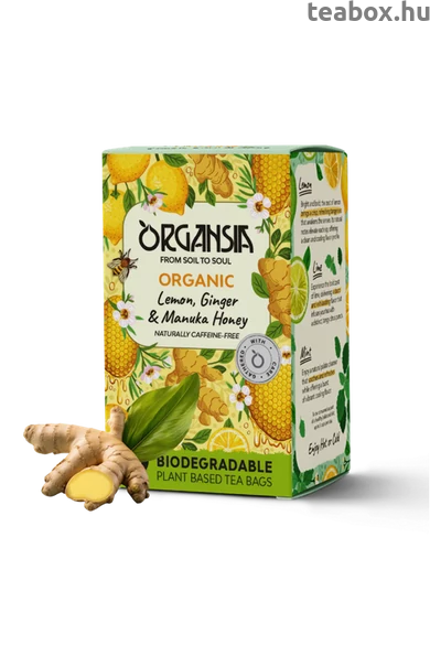 Organsia Citrom Gyömbér Maunka méz bio tea