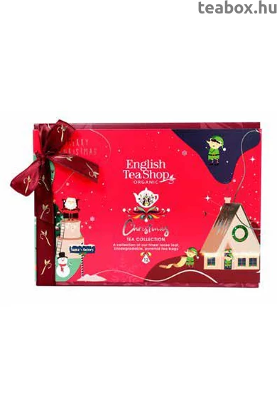 ETS 12 Xmas Wounder Collection bio teaválogatás -piros - manóházas